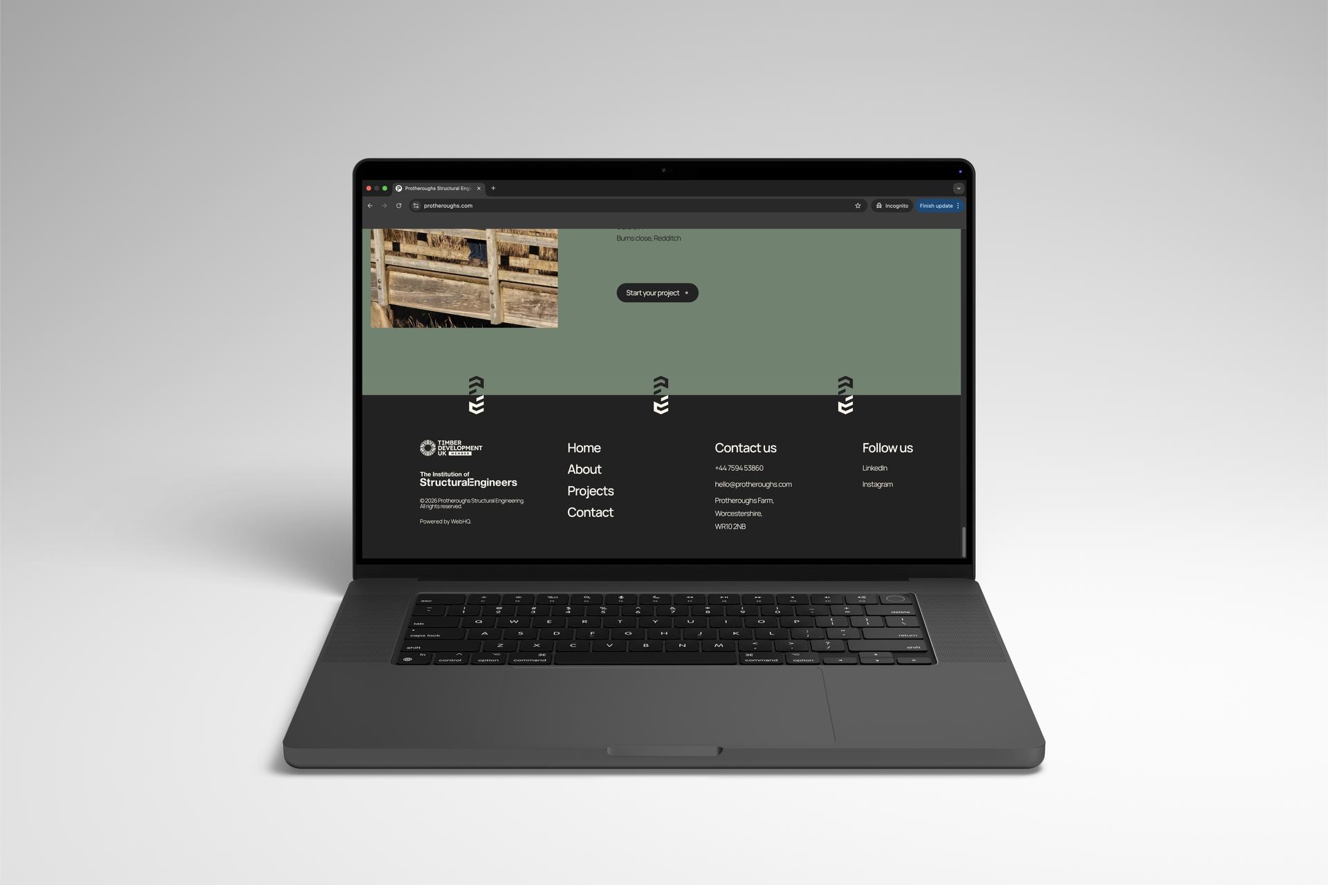 Protheroughs website detail